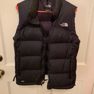 Black North Face vest, size med.